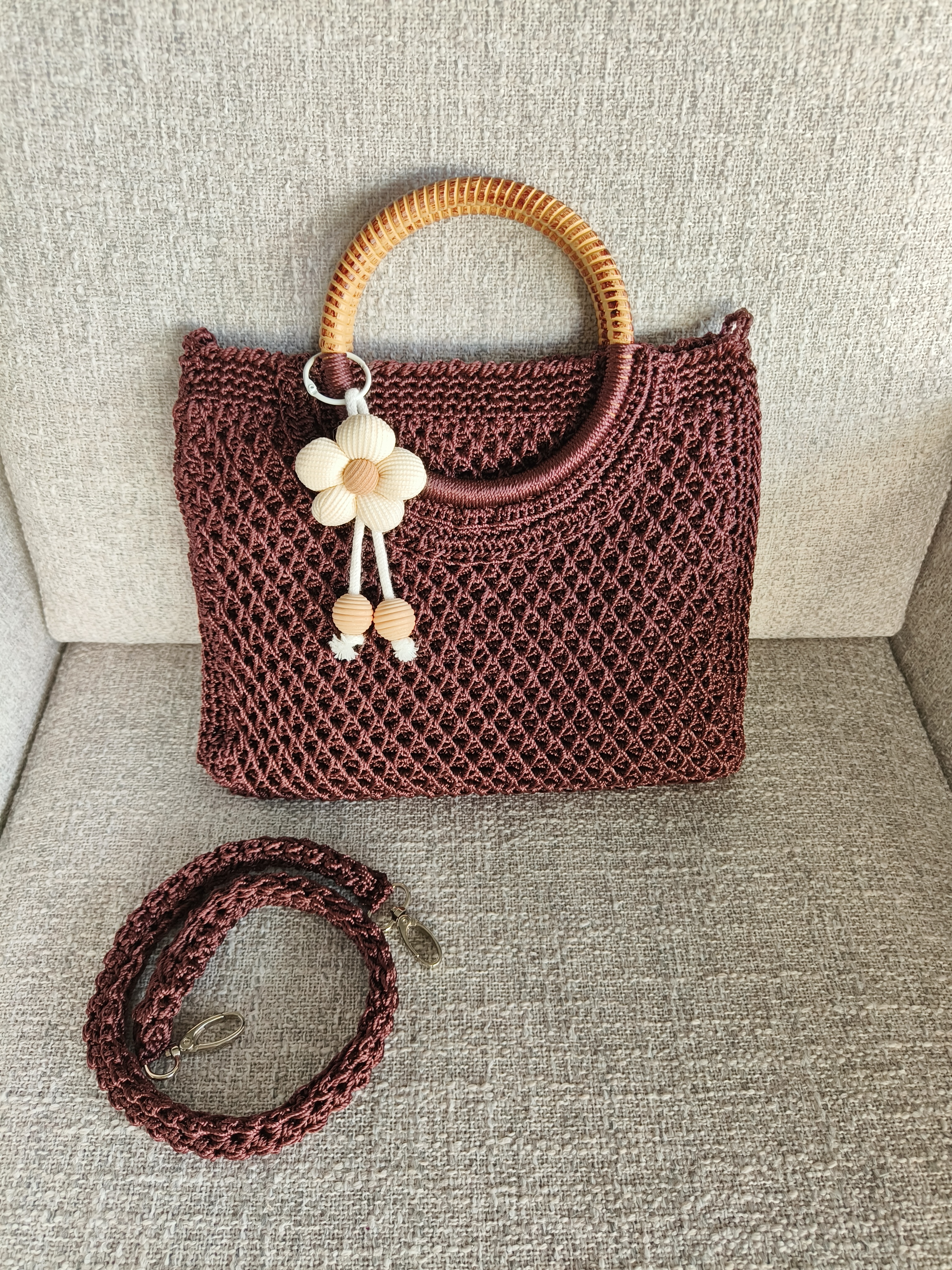 Tas La Perla Azul Bruin Handgemaakt